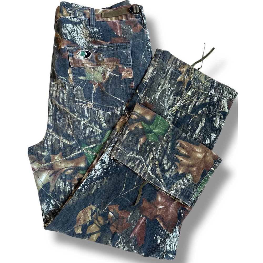 Russell Outdoors Mens Mossy Oak Camo‎ Explorer Midweight Cargo Pants Large L